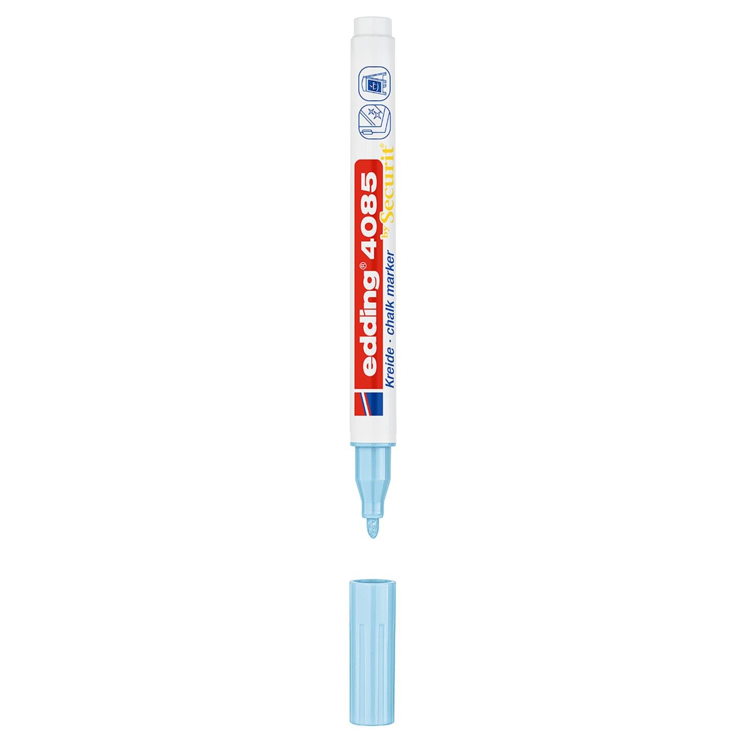 Edding 4085 likit Tebeşir Kalemi Yuvarlak Uç 1-2 mm  Pastel Mavi