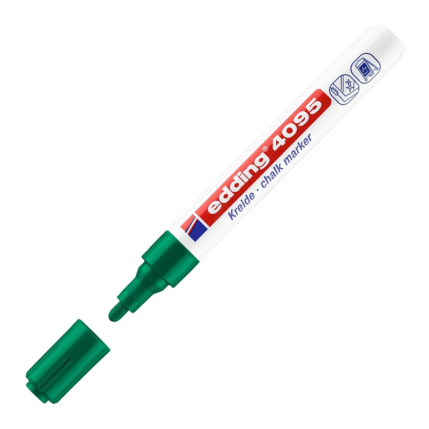 Edding 4095 likit Tebeşir Kalemi Yuvarlak Uç 2-3 mm Yeşil