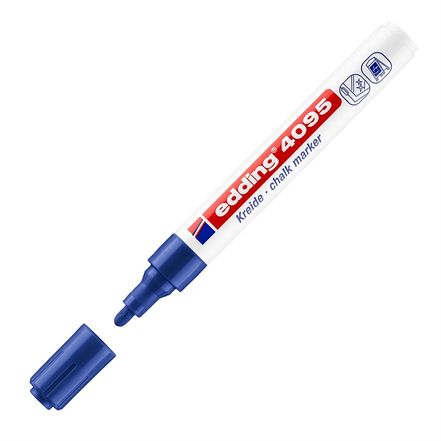 Edding 4095 likit Tebesir Kalemi Yuvarlak Uç  2-3 mm Mavi