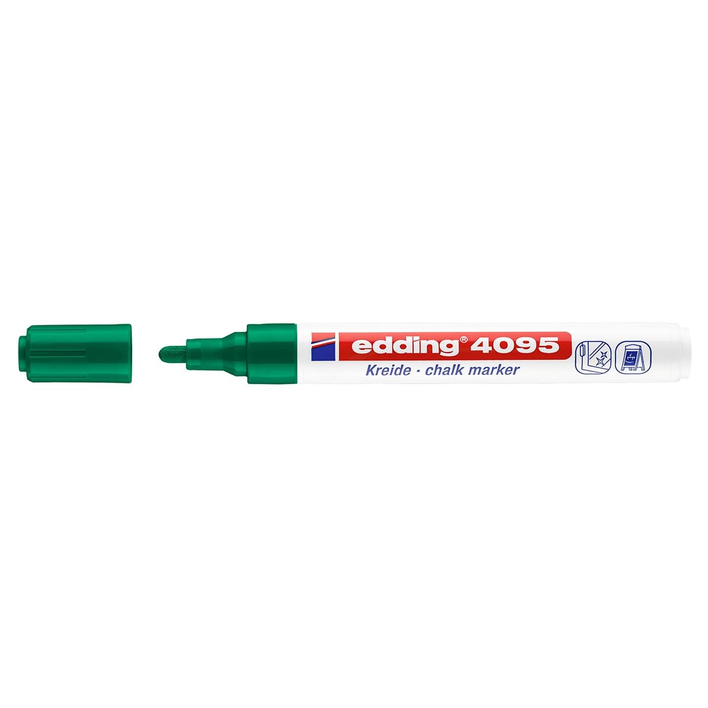 Edding 4095 likit Tebeşir Kalemi Yuvarlak Uç 2-3 mm Yeşil