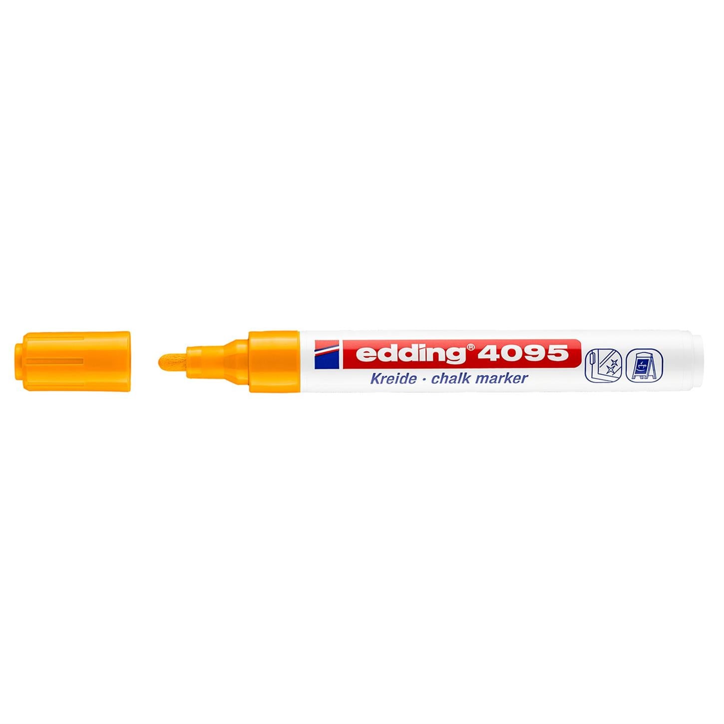 Edding 4095likit Tebes¸ir Kalemi Yuvarlak Uç 2-3 mm Fosforlu Turuncu
