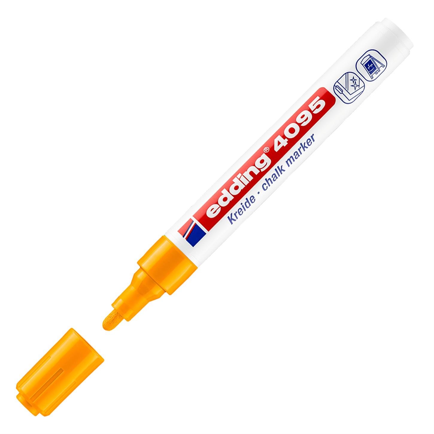 Edding 4095likit Tebes¸ir Kalemi Yuvarlak Uç 2-3 mm Fosforlu Turuncu