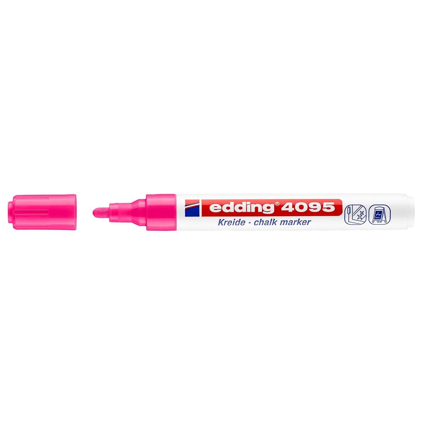 Edding 4095likit Tebes¸ir Kalemi Yuvarlak Uç 2-3 mm Fosforlu Pembe