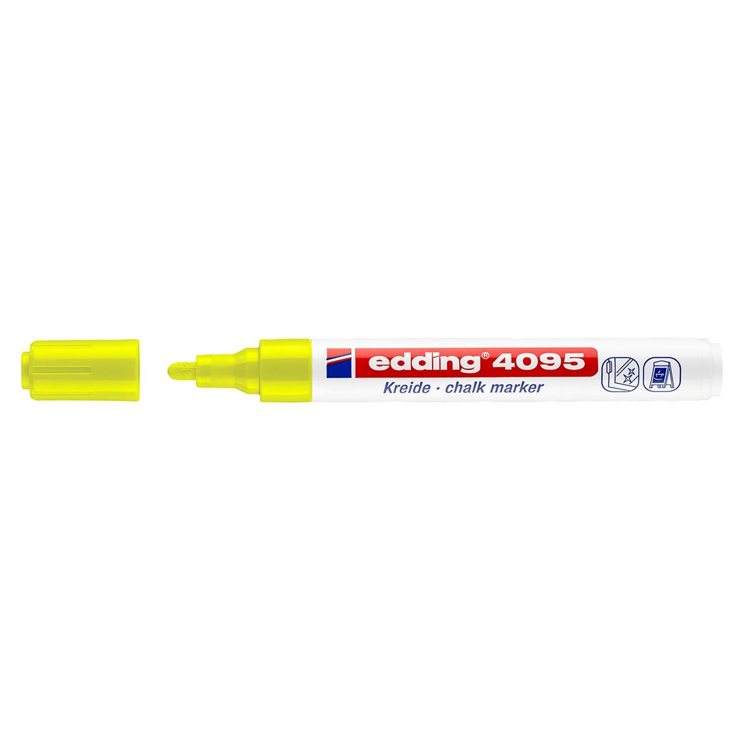 Edding 4095likit Tebes¸ir Kalemi Yuvarlak Uç 2-3 mm Fosforlu Sarı