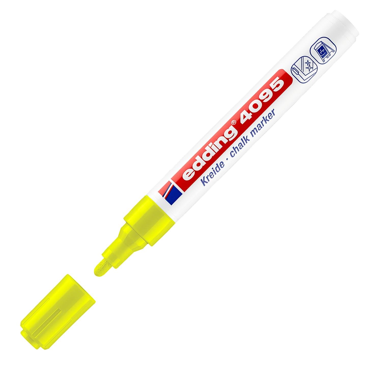 Edding 4095likit Tebes¸ir Kalemi Yuvarlak Uç 2-3 mm Fosforlu Sarı