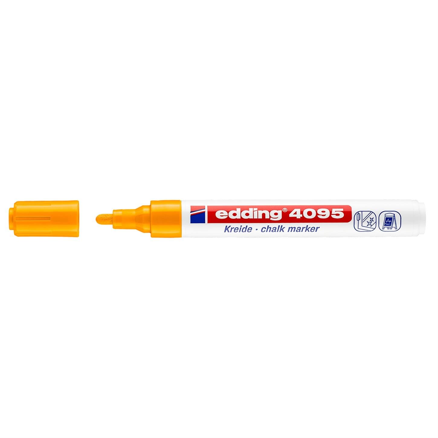 Edding 4095likit Tebes¸ir Kalemi Yuvarlak Uç 2-3 mm Fosforlu Turuncu