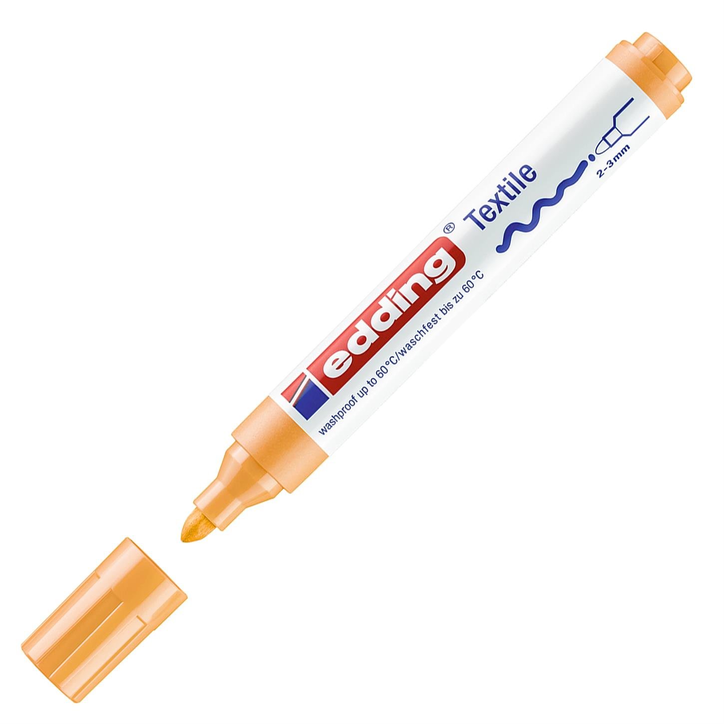 Edding 4500 Tekstil Markörü Yuvarlak Uç 2-3 mm Açık Turuncu