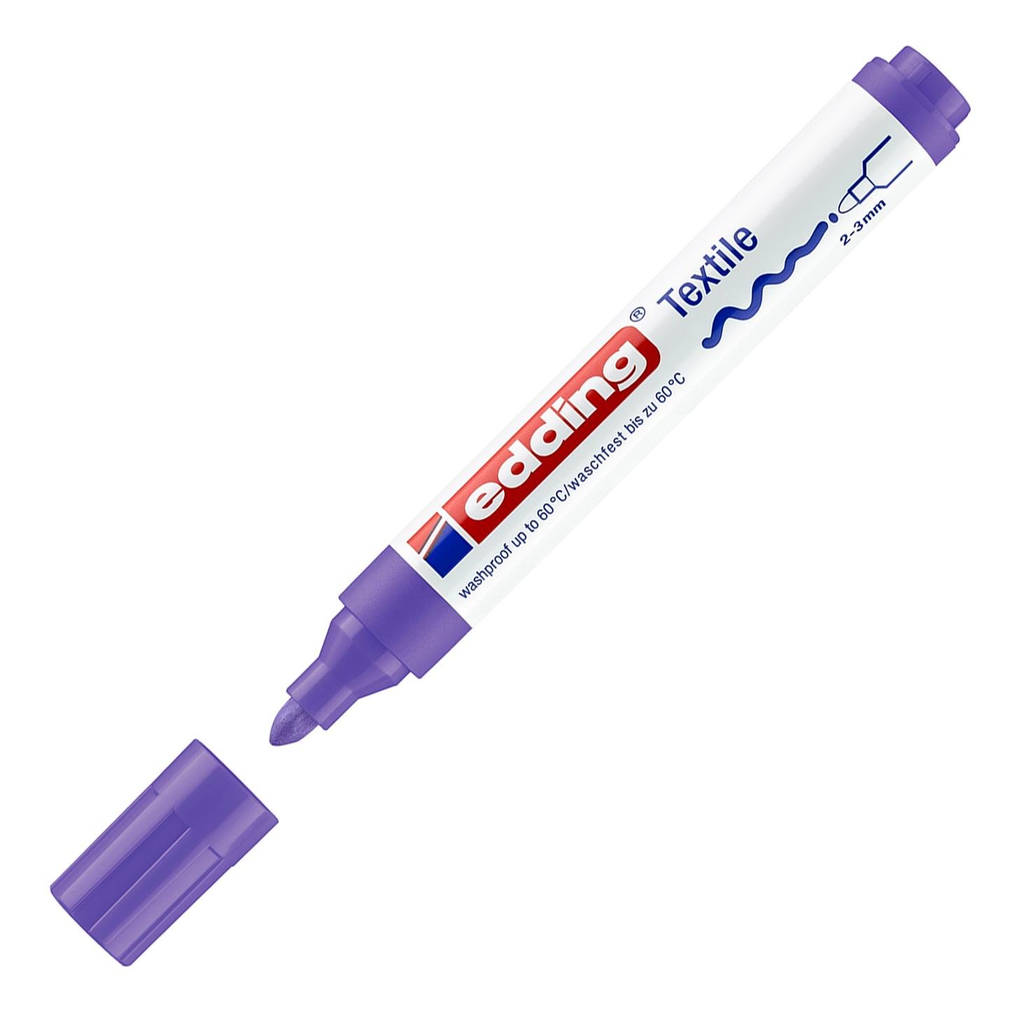 Edding 4500 Tekstil Markörü Yuvarlak Uç 2-3 mm Fosforlu Mor