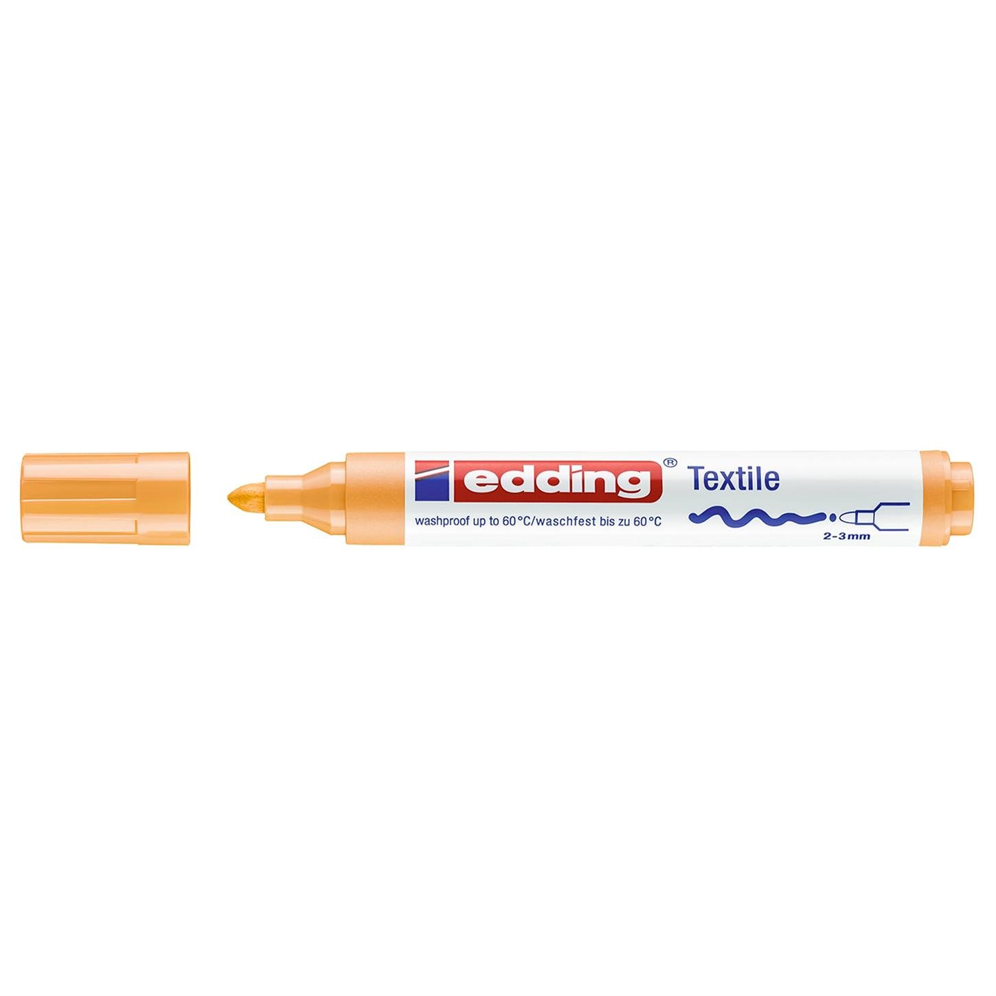 Edding 4500 Tekstil Markörü Yuvarlak Uç 2-3 mm Açık Turuncu