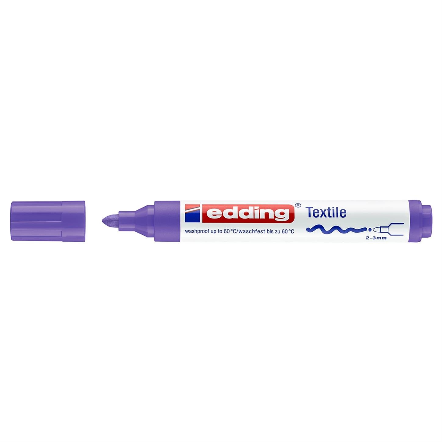 Edding 4500 Tekstil Markörü Yuvarlak Uç 2-3 mm Fosforlu Mor