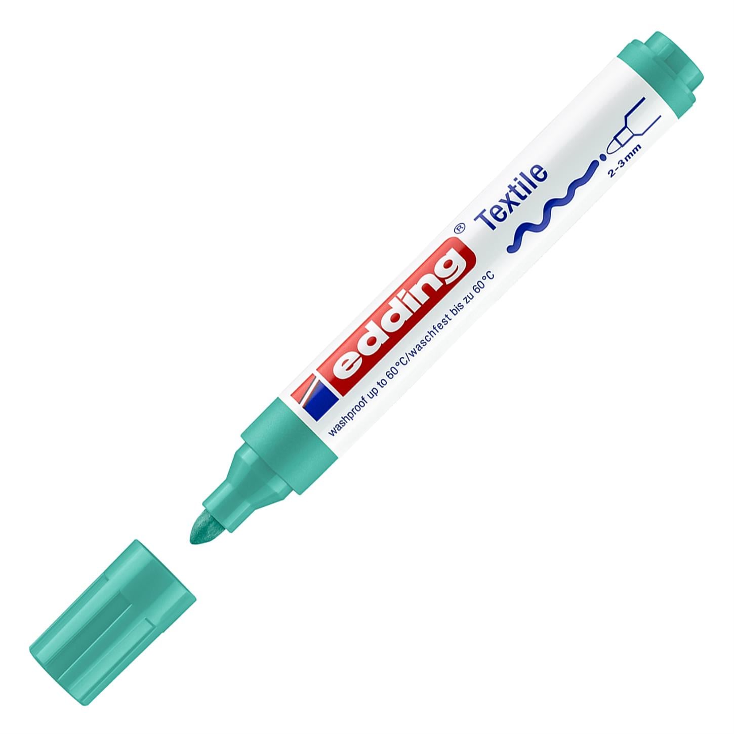 Edding 4500 Tekstil Markörü Yuvarlak Uç 2-3 mm Uçuk Yeşil