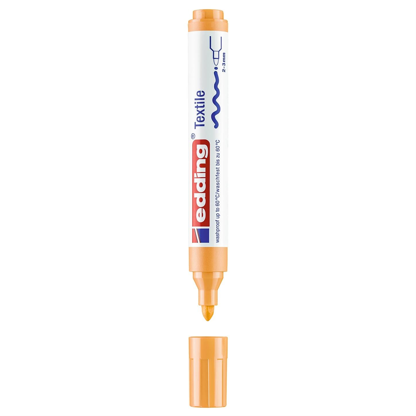 Edding 4500 Tekstil Markörü Yuvarlak Uç 2-3 mm Açık Turuncu