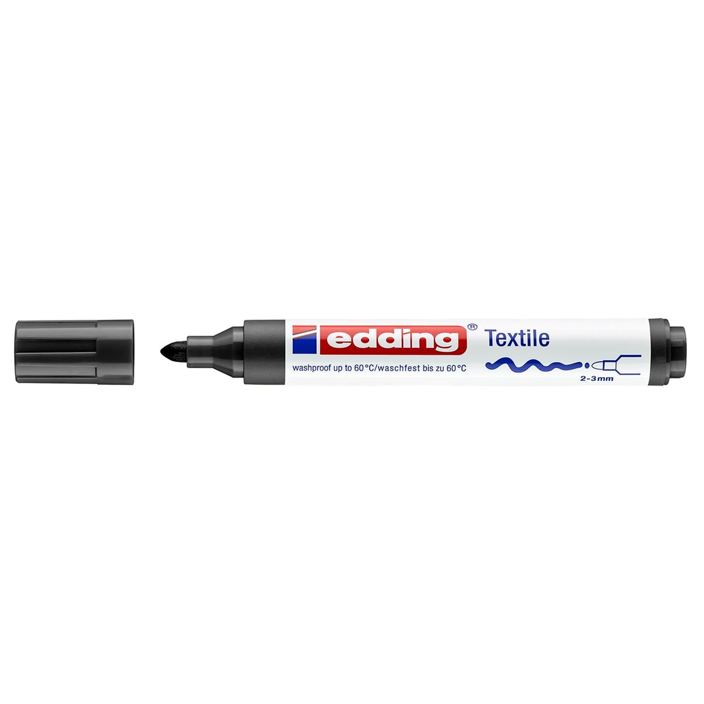 Edding 4500 Tekstil Markörü Yuvarlak Uç 2-3 mm Syh