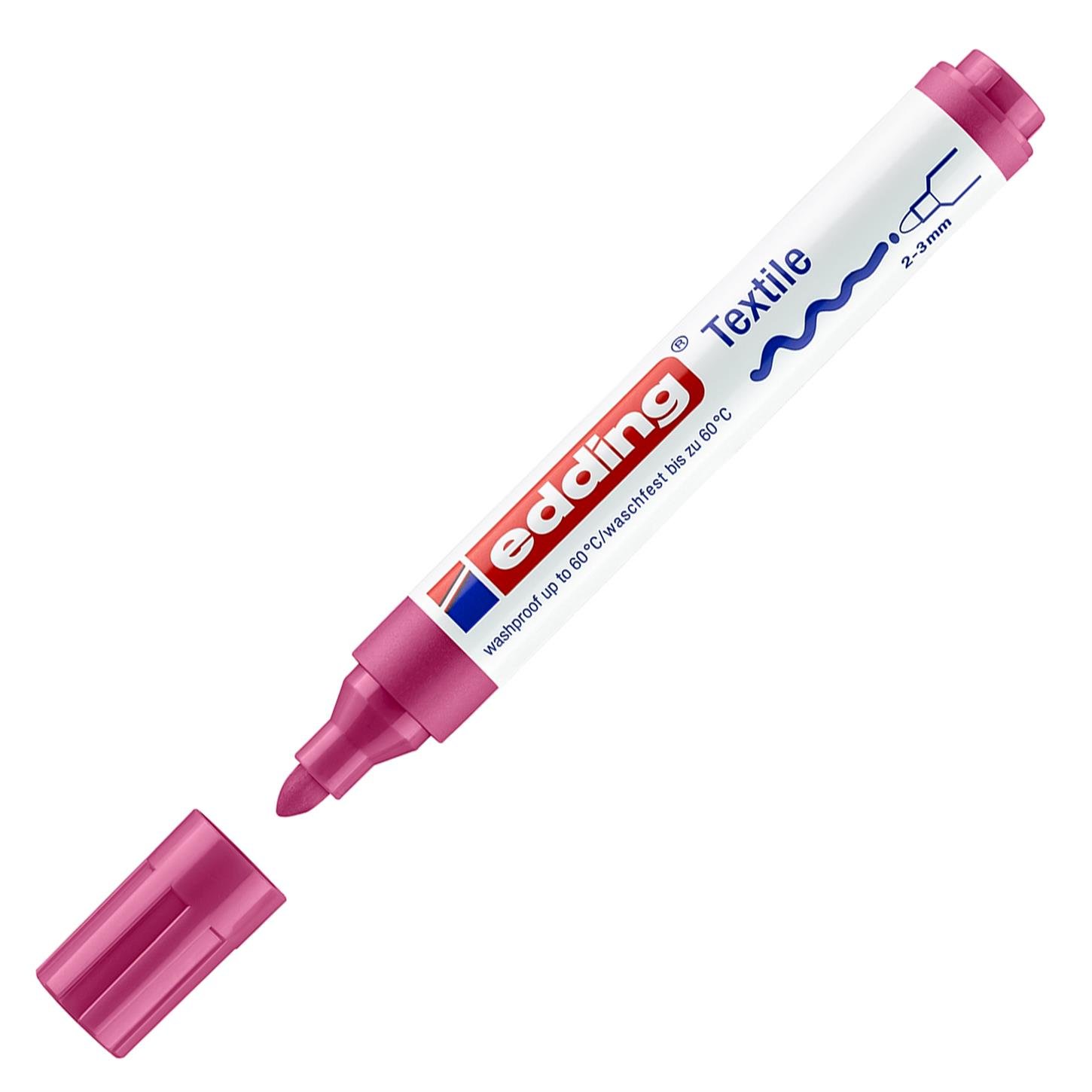 Edding 4500 Tekstil Markörü Yuvarlak Uç 2-3 mm Carmina Kırmızısı