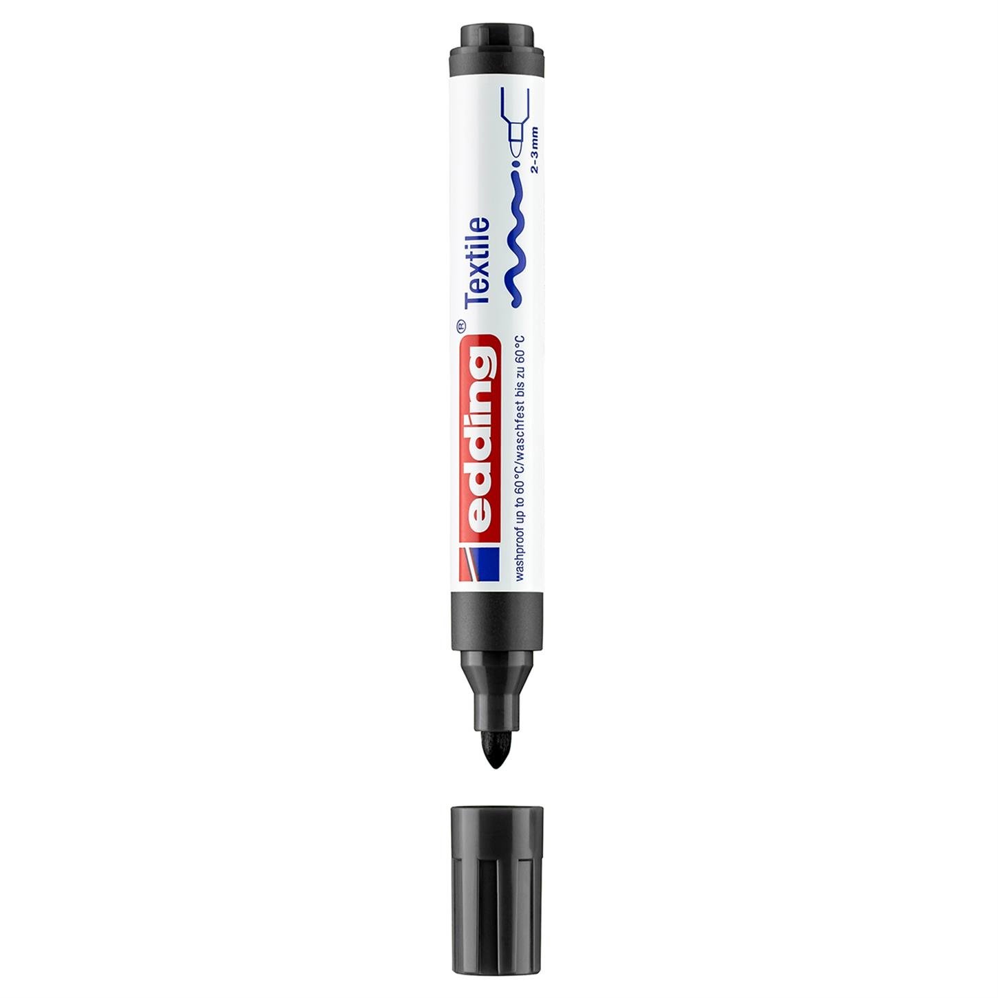 Edding 4500 Tekstil Markörü Yuvarlak Uç 2-3 mm Syh