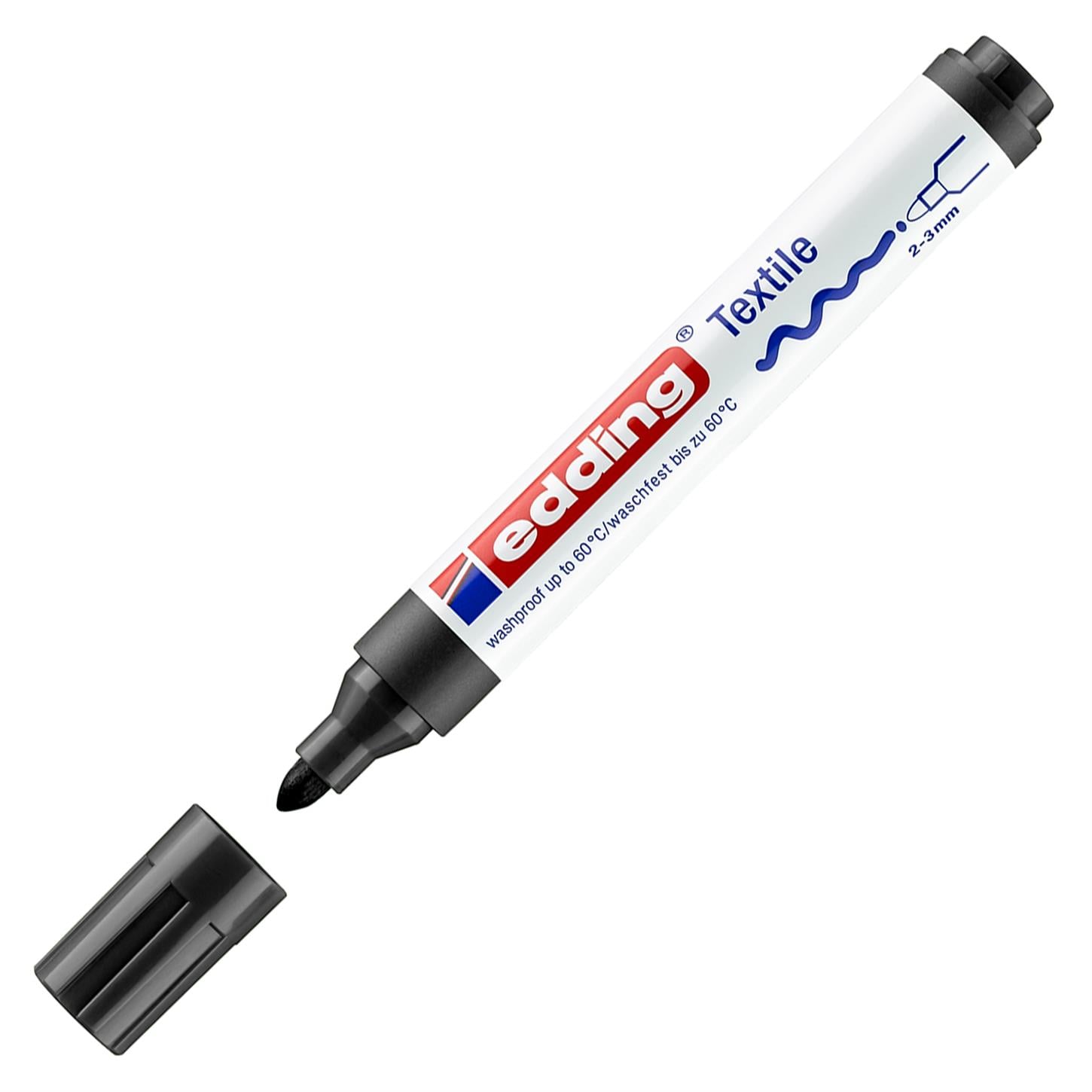 Edding 4500 Tekstil Markörü Yuvarlak Uç 2-3 mm Syh
