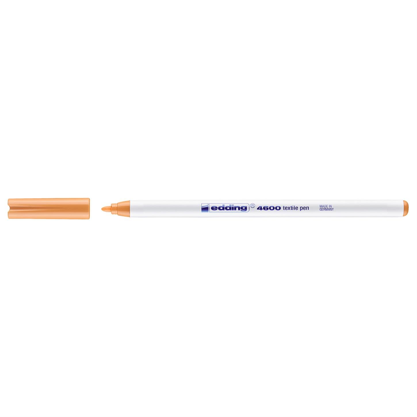 Edding 4600 Tekstil Kalemi Yuvarlak Uç 1 mm Açık Turuncu