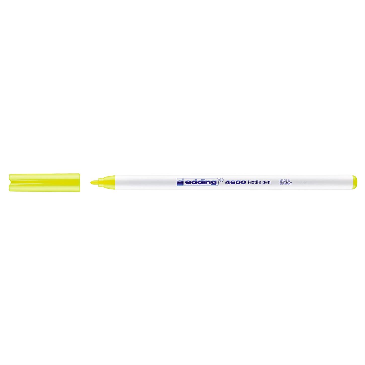 Edding 4600 Tekstil Kalemi Yuvarlak Uç 1 mm Fosforlu Sarı