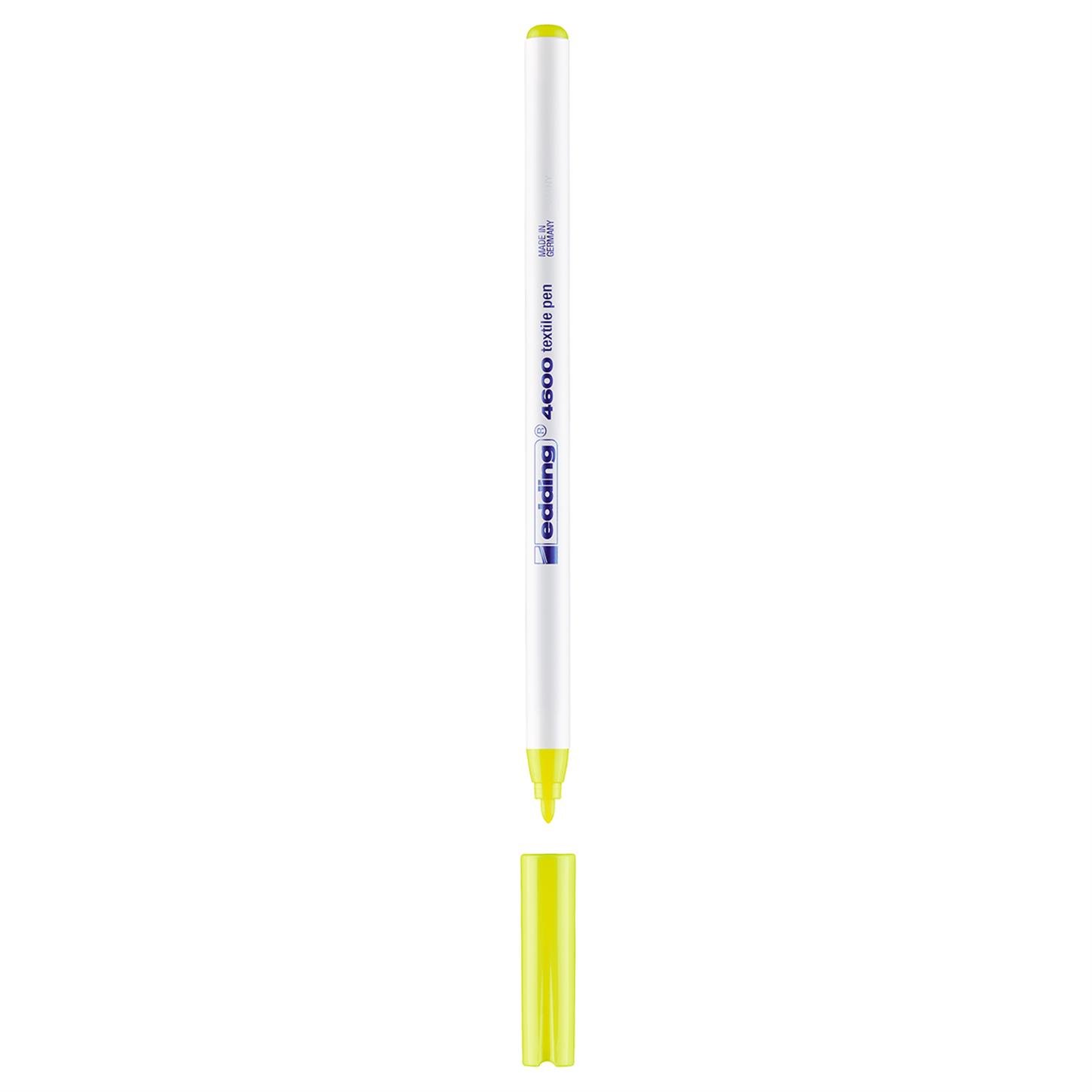 Edding 4600 Tekstil Kalemi Yuvarlak Uç 1 mm Fosforlu Sarı