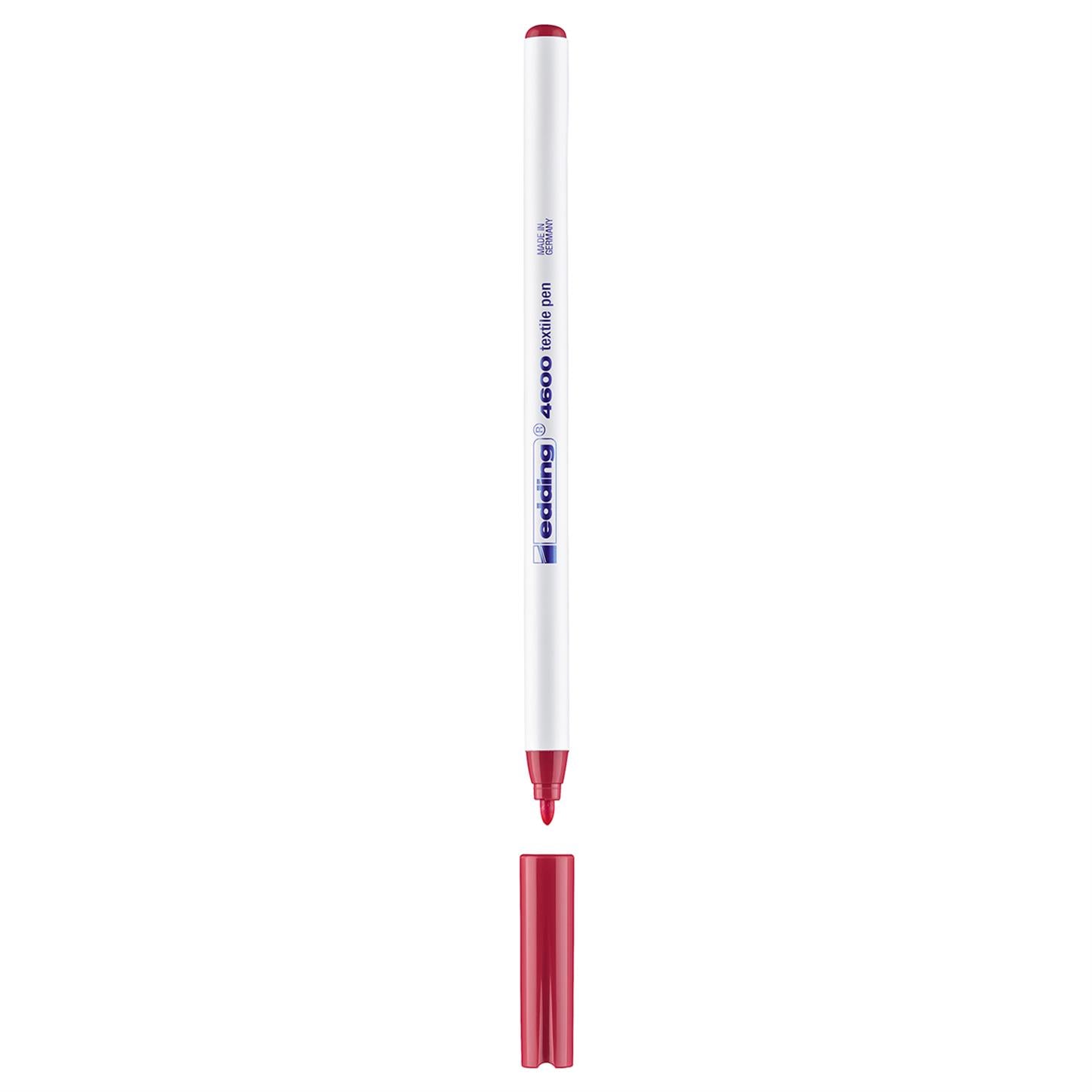 Edding 4600 Tekstil Kalemi Yuvarlak Uç 1 mm Carmina Kırmızısı