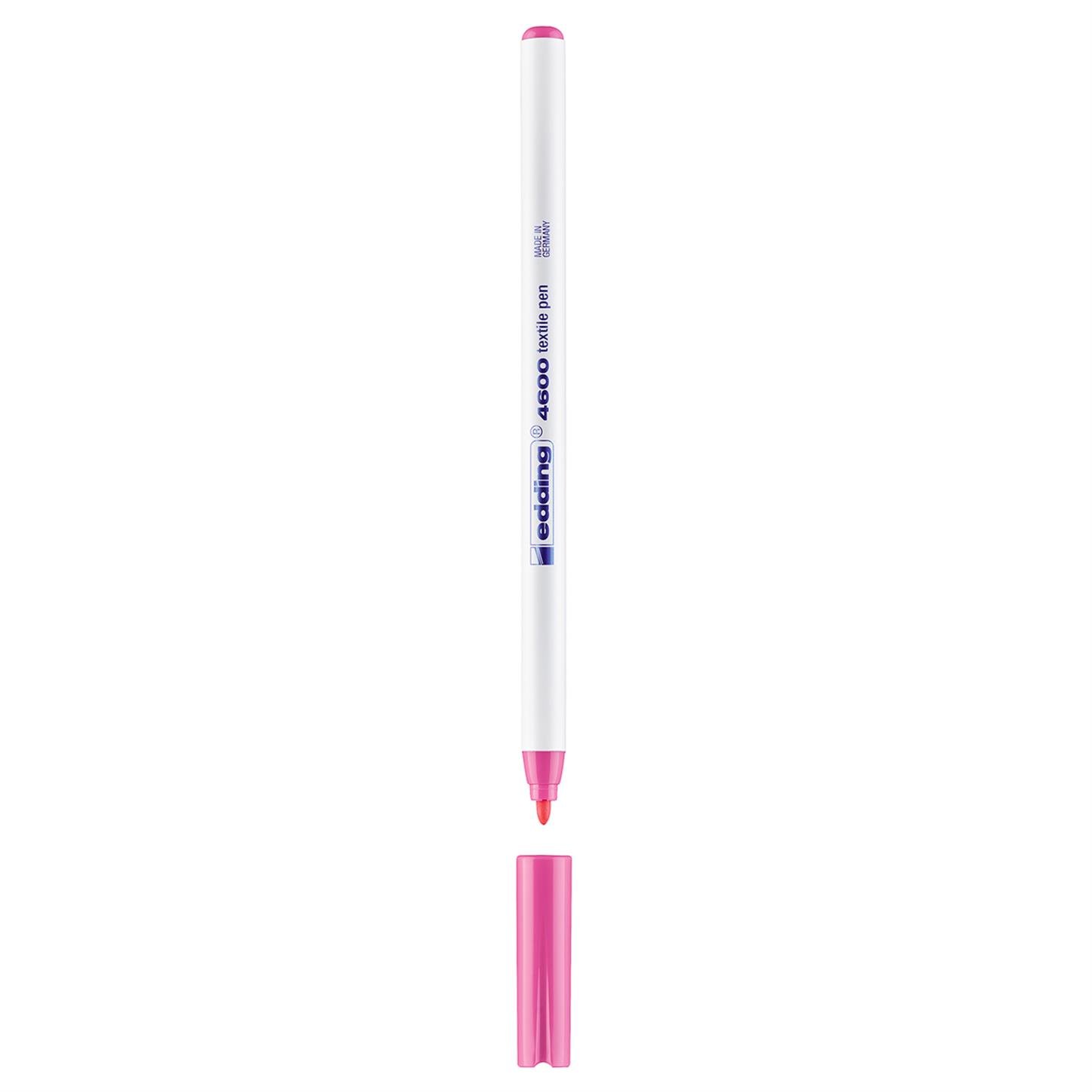 Edding 4600 Tekstil Kalemi Yuvarlak Uç 1 mm Pembe