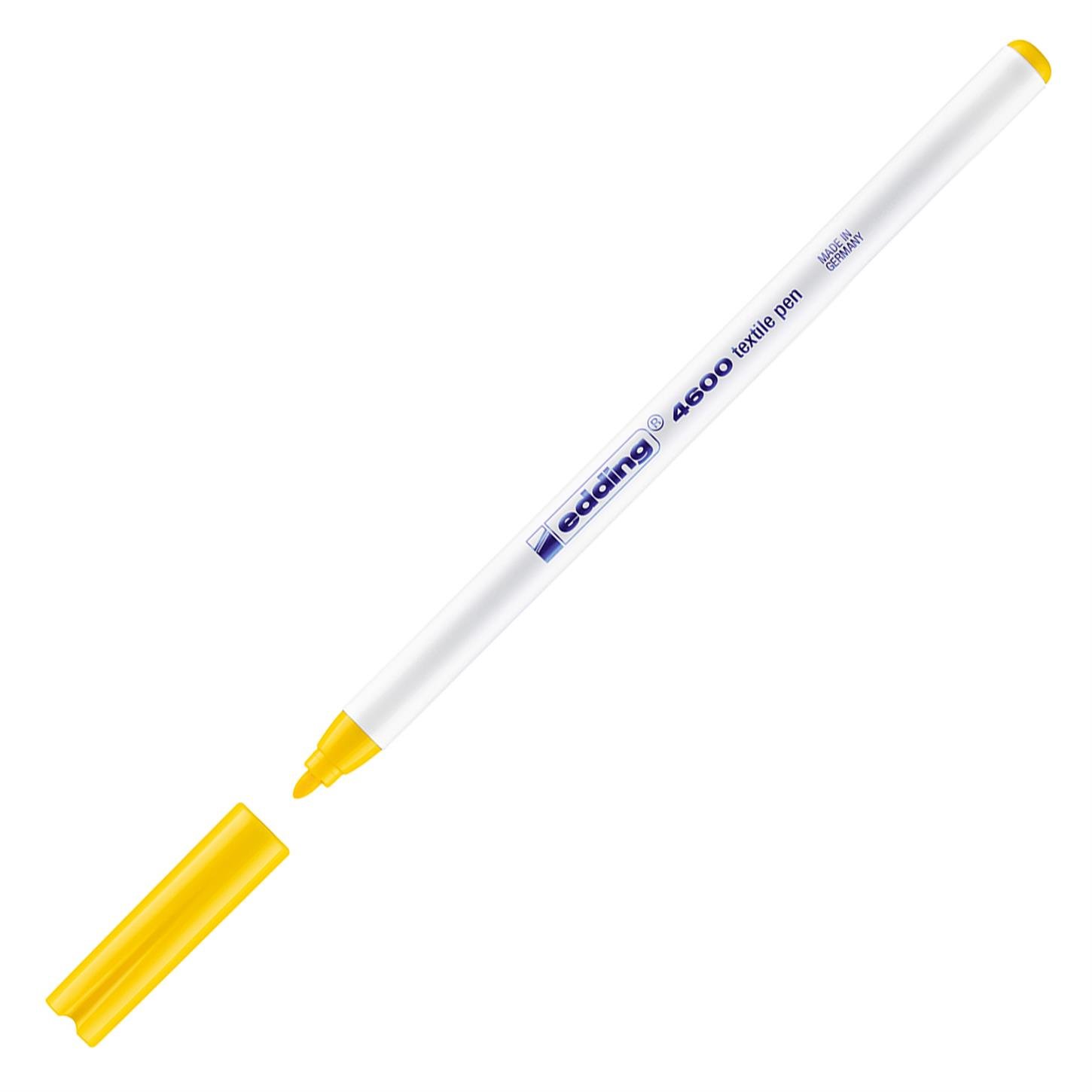 Edding 4600 Tekstil Kalemi Yuvarlak Uç 1 mm Sarı