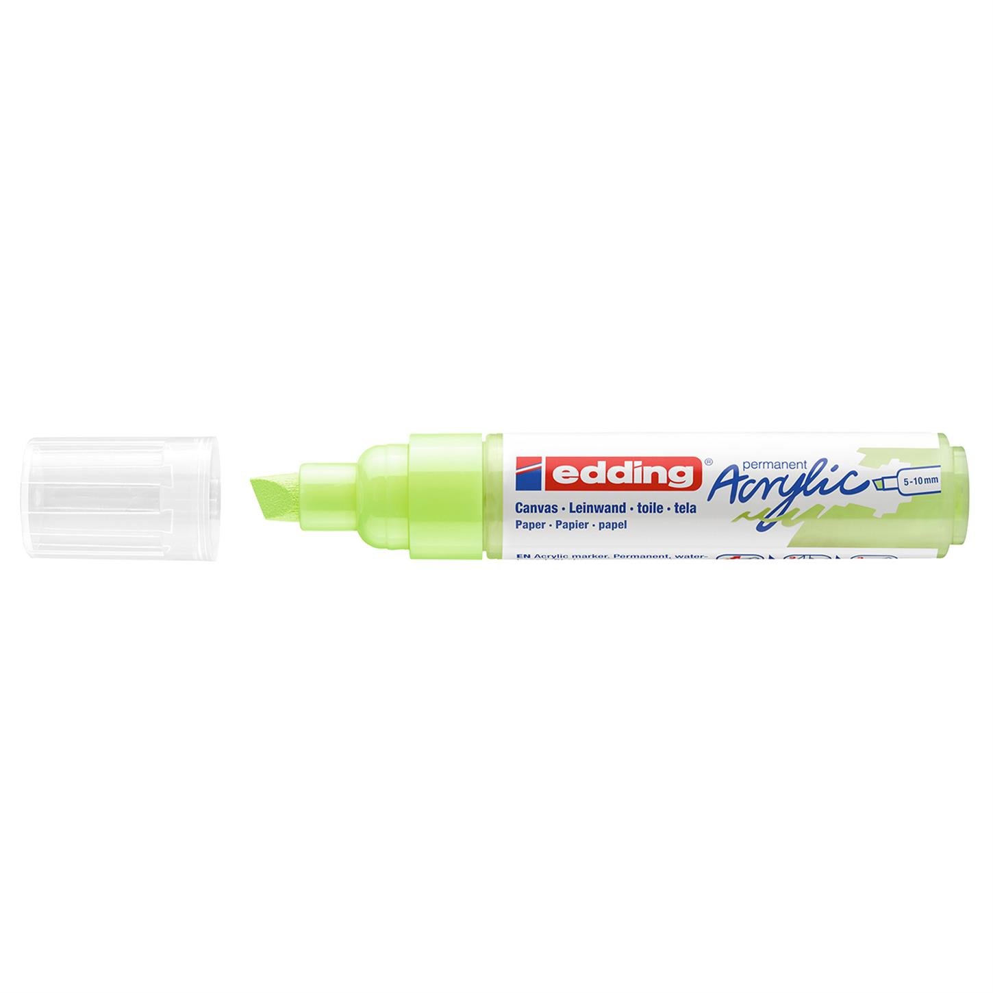 Edding 5000 Kalın Uçlu Akrilik Markör Kesik Uç 5-10 mm Pastel Yeşil Mat