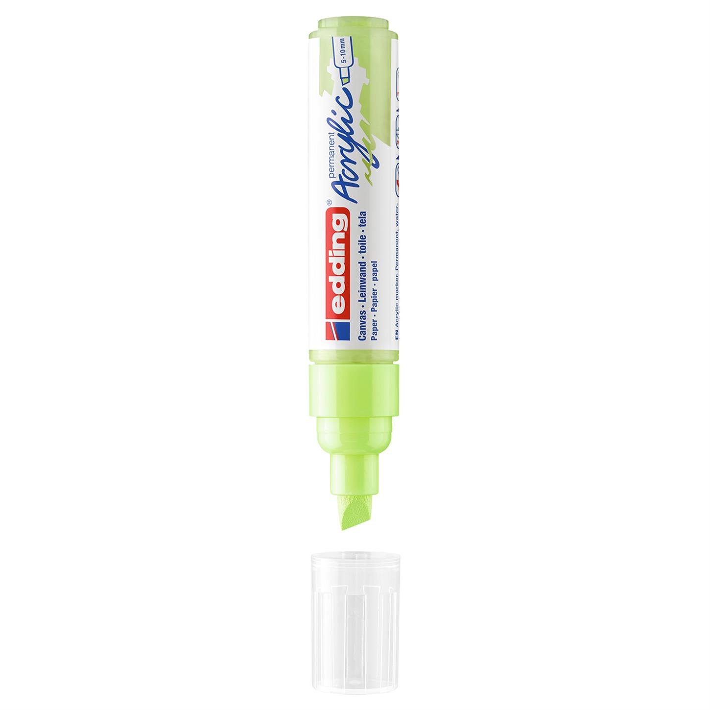Edding 5000 Kalın Uçlu Akrilik Markör Kesik Uç 5-10 mm Pastel Yeşil Mat