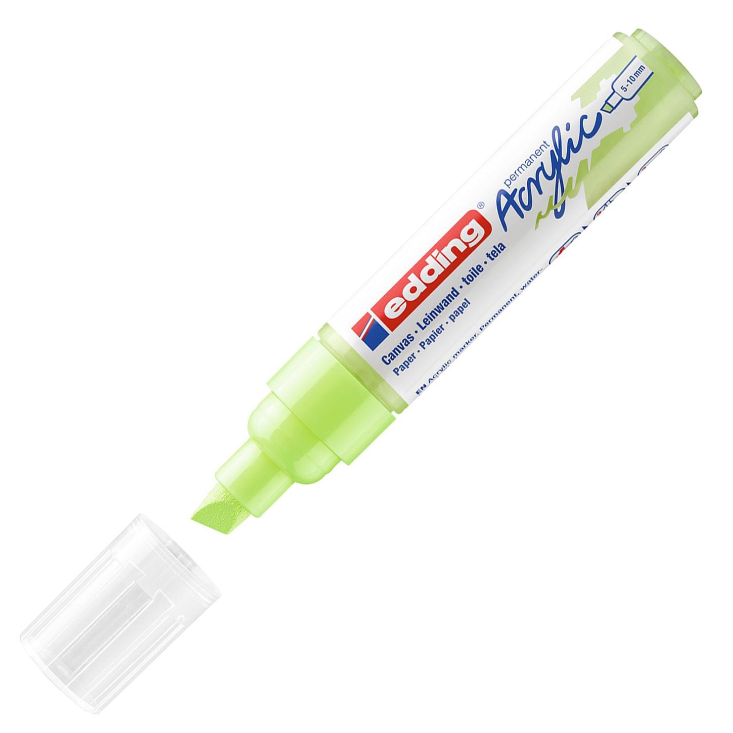 Edding 5000 Kalın Uçlu Akrilik Markör Kesik Uç 5-10 mm Pastel Yeşil Mat