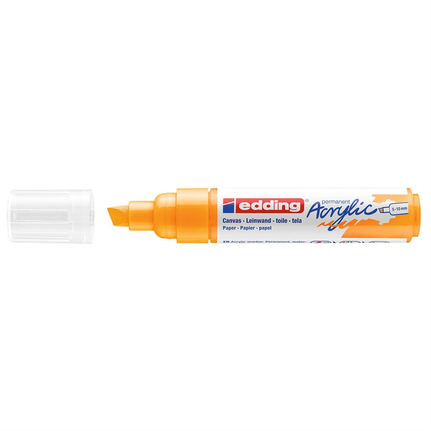 Edding 5000 Kalın Uçlu Akrilik Markör Kesik Uç 5-10 mm Güneş Sarısı Mat