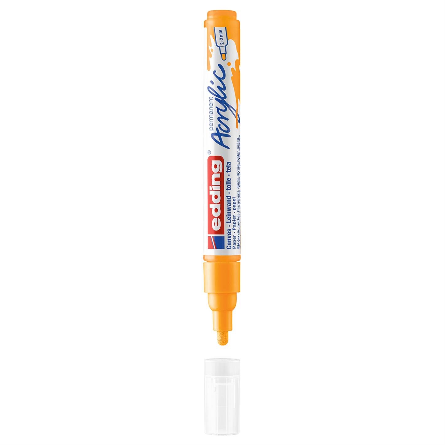Edding 5100 Orta Uçlu Akrilik Markör Yuvarlak Uç 2-3 mm Güneş Sarısı Mat