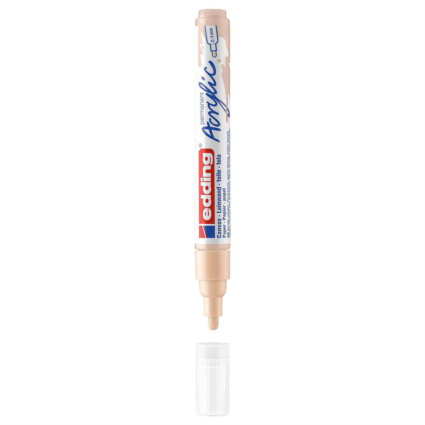 Edding 5100 Orta Uçlu Akrilik Markör Yuvarlak Uç 2-3 mm Ten Rengi