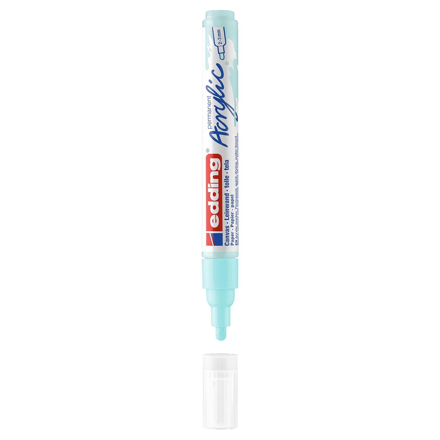 Edding 5100 Orta Uçlu Akrilik Markör Yuvarlak Uç 2-3 mm Pastel Mavi Mat