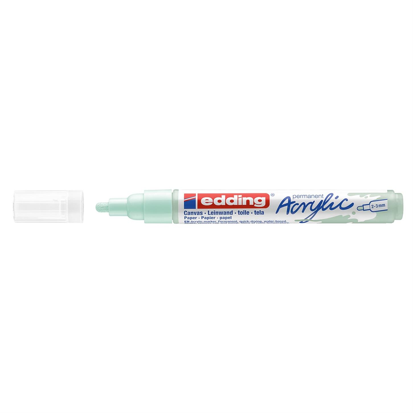 Edding 5100 Orta Uçlu Akrilik Markör Yuvarlak Uç 2-3 mm Su Yeşili Mat