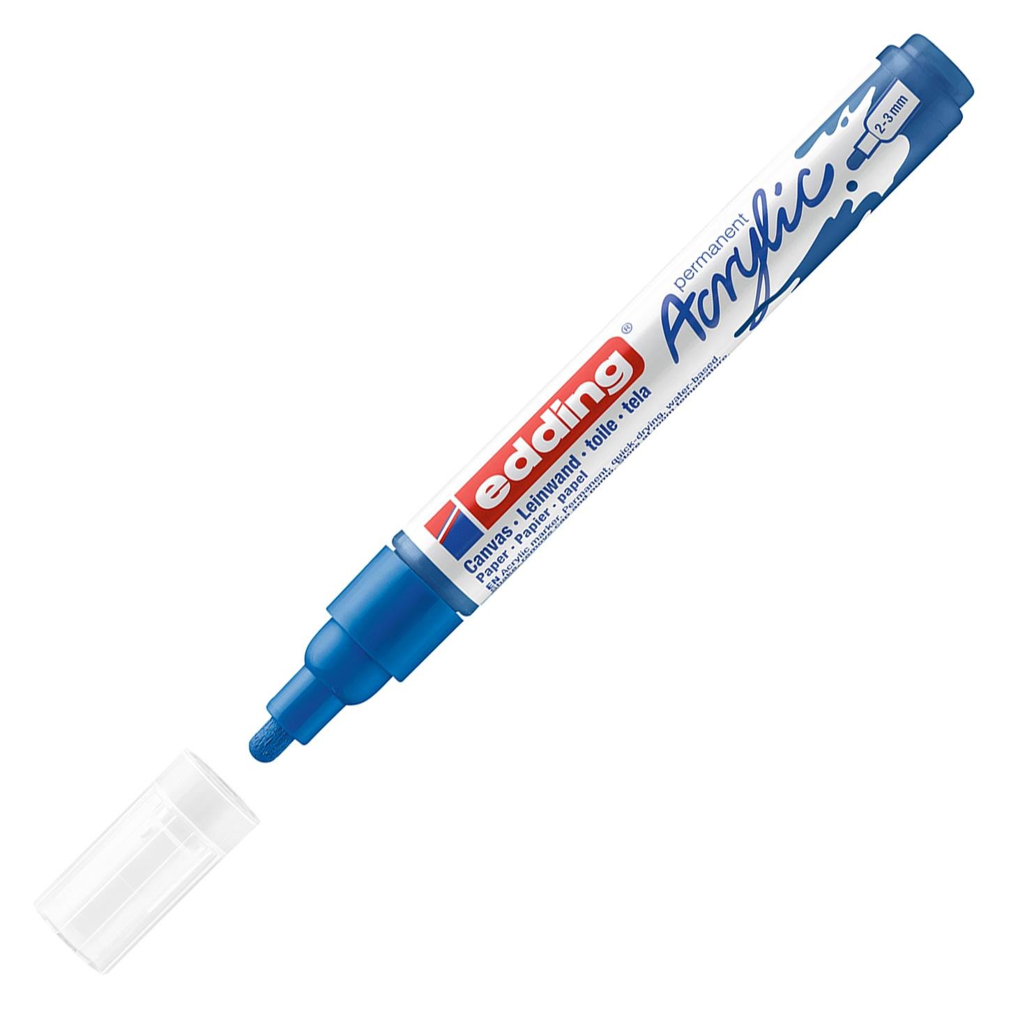 Edding 5100 Orta Uçlu Akrilik Markör Yuvarlak Uç 2-3 mm Anzer Mavi Mat