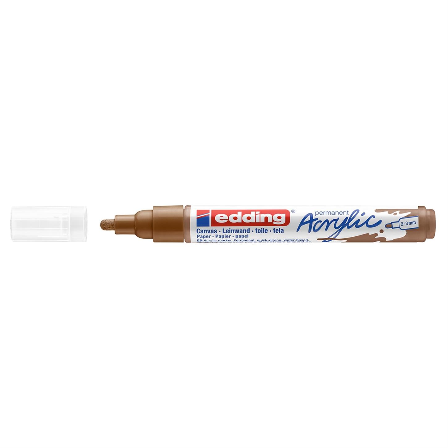 Edding 5100 Orta Uçlu Akrilik Markör Yuvarlak Uç 2-3 mm Fındık Mat