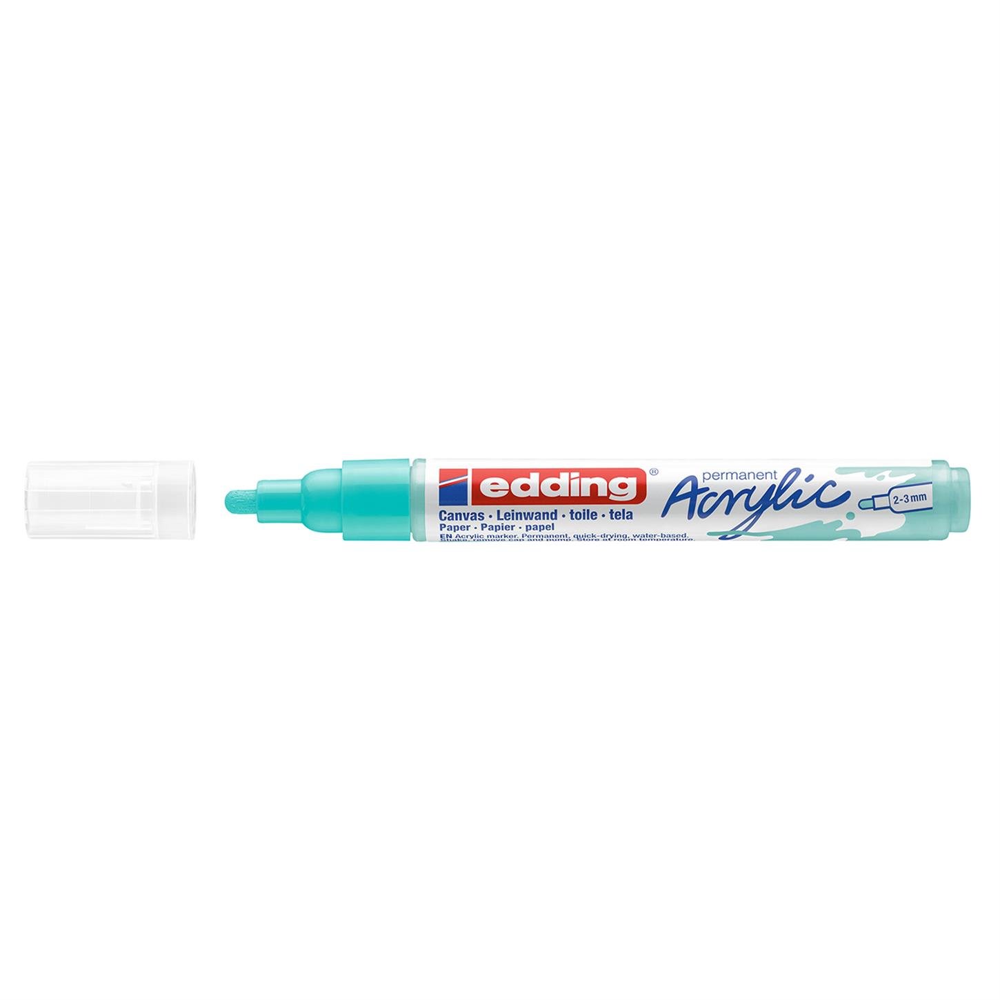 Edding 5100 Orta Uçlu Akrilik Markör Yuvarlak Uç 2-3 mm Turkuaz Mat