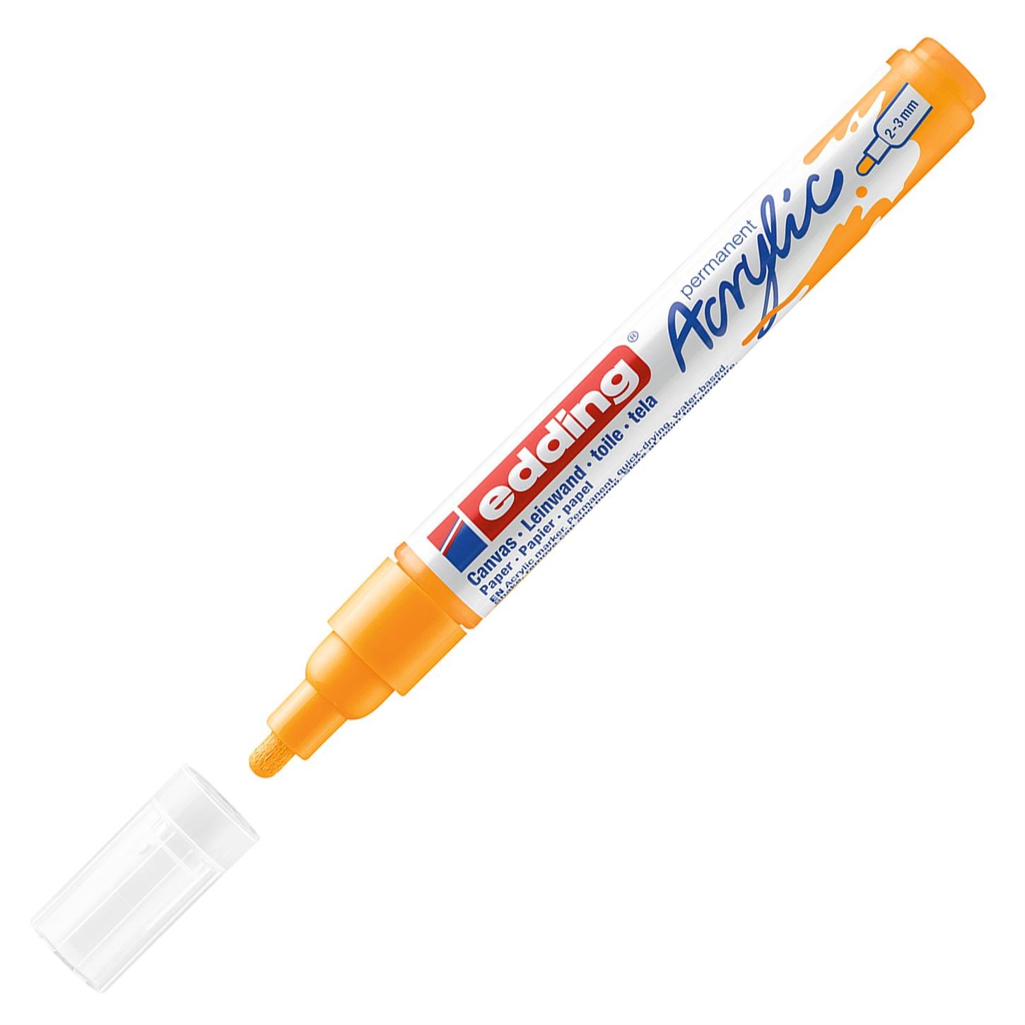 Edding 5100 Orta Uçlu Akrilik Markör Yuvarlak Uç 2-3 mm Güneş Sarısı Mat
