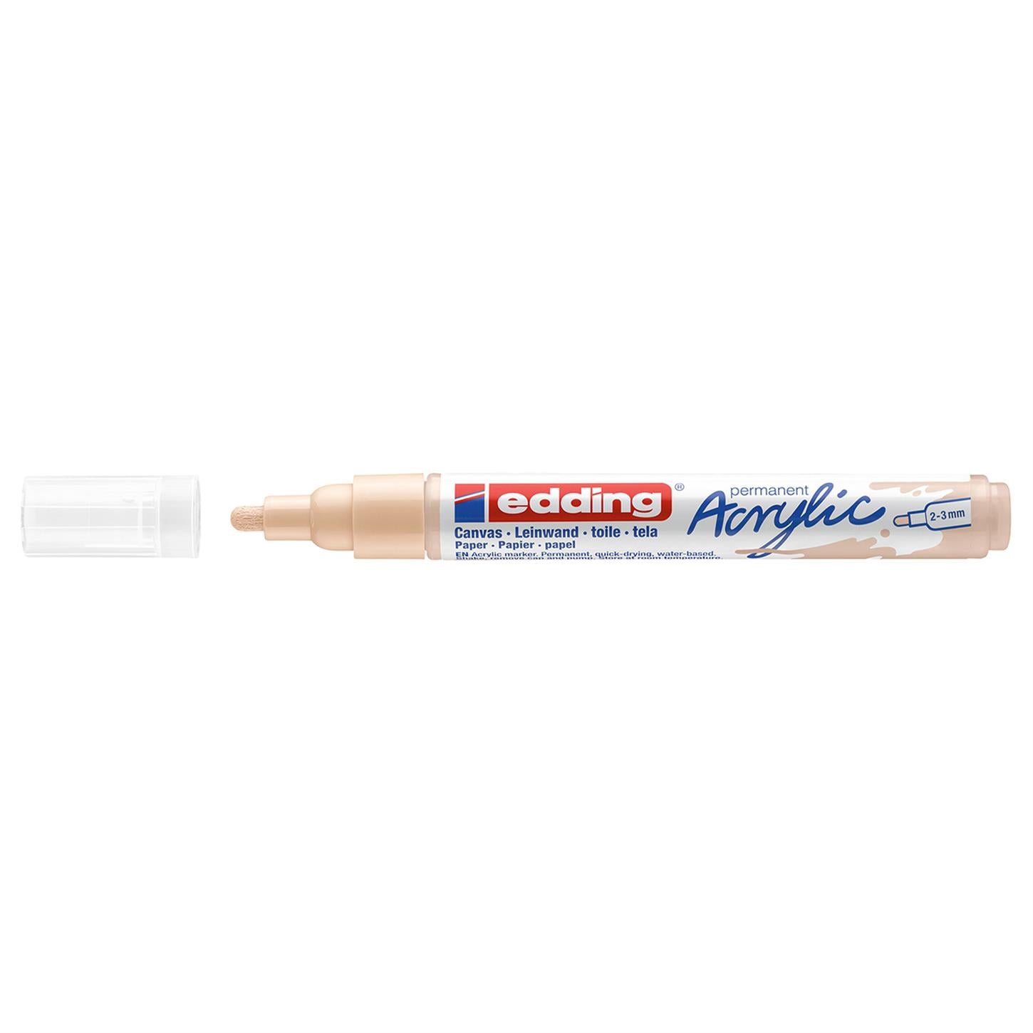 Edding 5100 Orta Uçlu Akrilik Markör Yuvarlak Uç 2-3 mm Ten Rengi