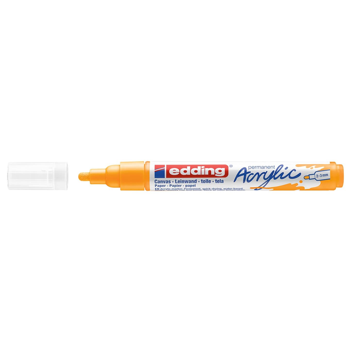Edding 5100 Orta Uçlu Akrilik Markör Yuvarlak Uç 2-3 mm Güneş Sarısı Mat