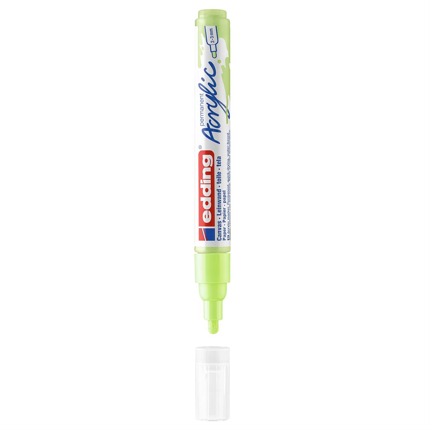 Edding 5100 Orta Uçlu Akrilik Markör Yuvarlak Uç 2-3 mm Pastel Yeşil Mat