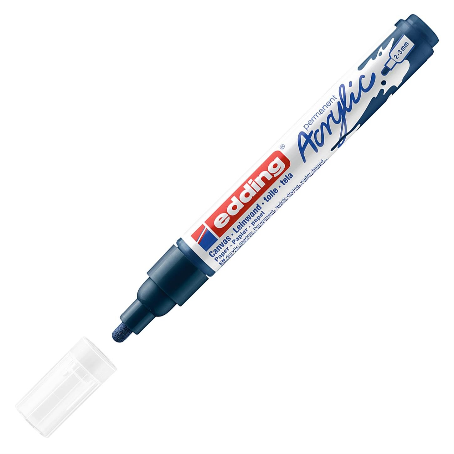 Edding 5100 Orta Uçlu Akrilik Markör Yuvarlak Uç 2-3 mm Gece Mavisi Mat