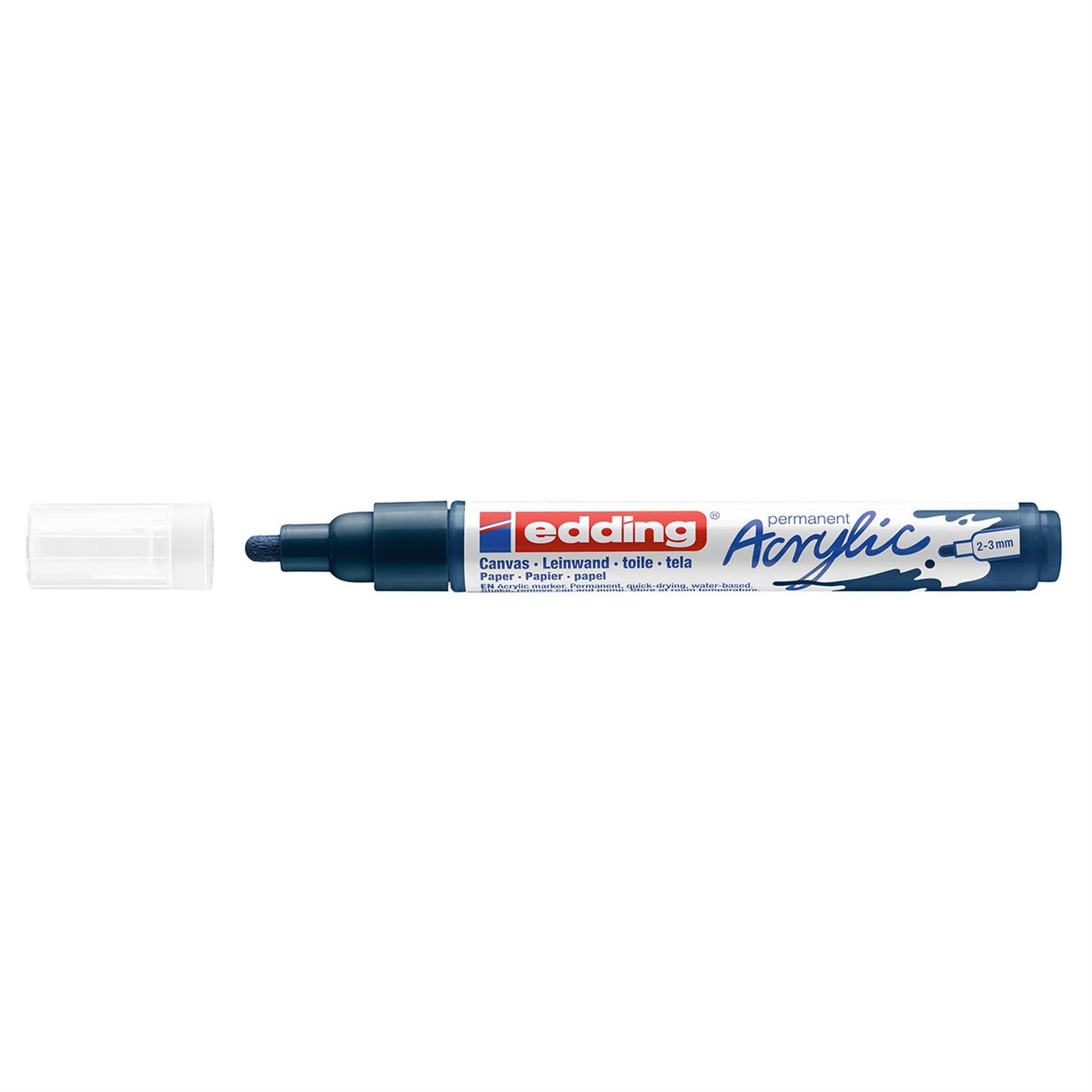Edding 5100 Orta Uçlu Akrilik Markör Yuvarlak Uç 2-3 mm Gece Mavisi Mat