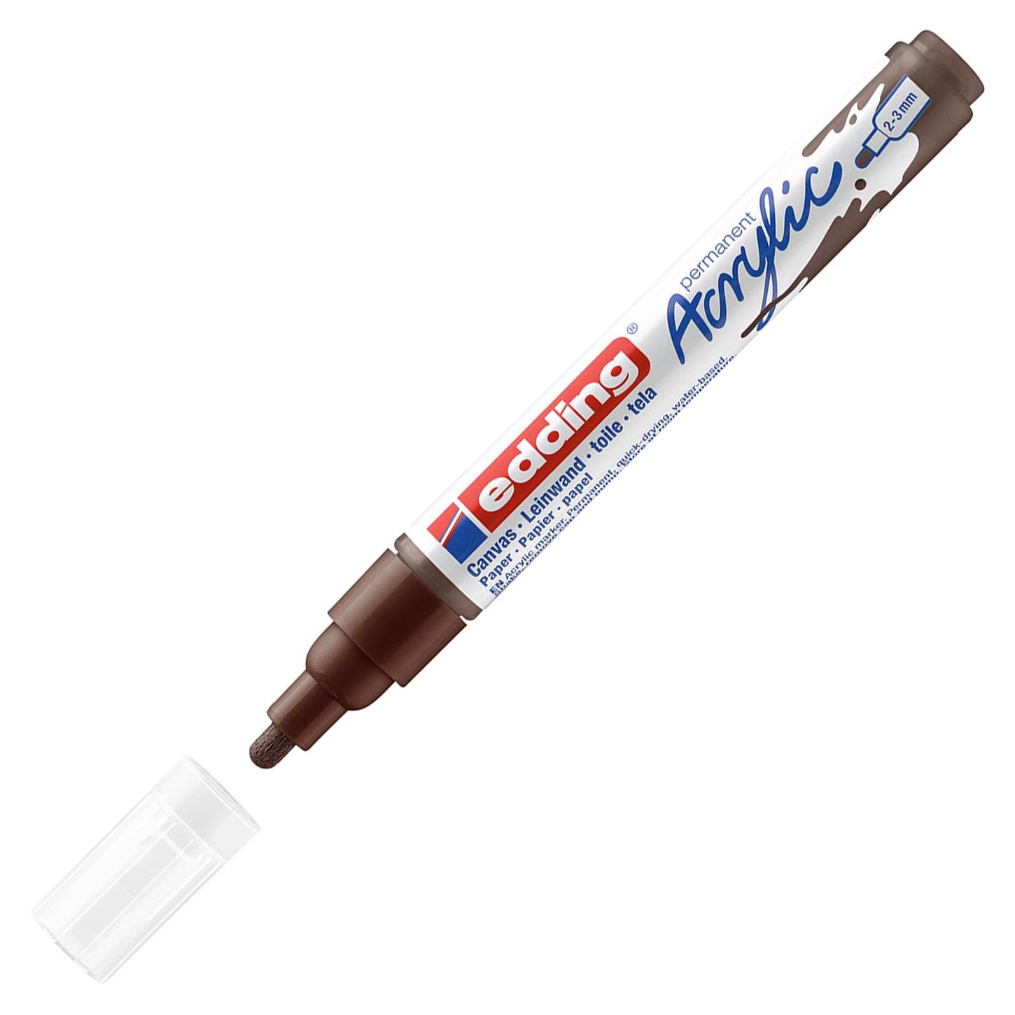 Edding 5100 Orta Uçlu Akrilik Markör Yuvarlak Uç 2-3 mm Çikolata Mat