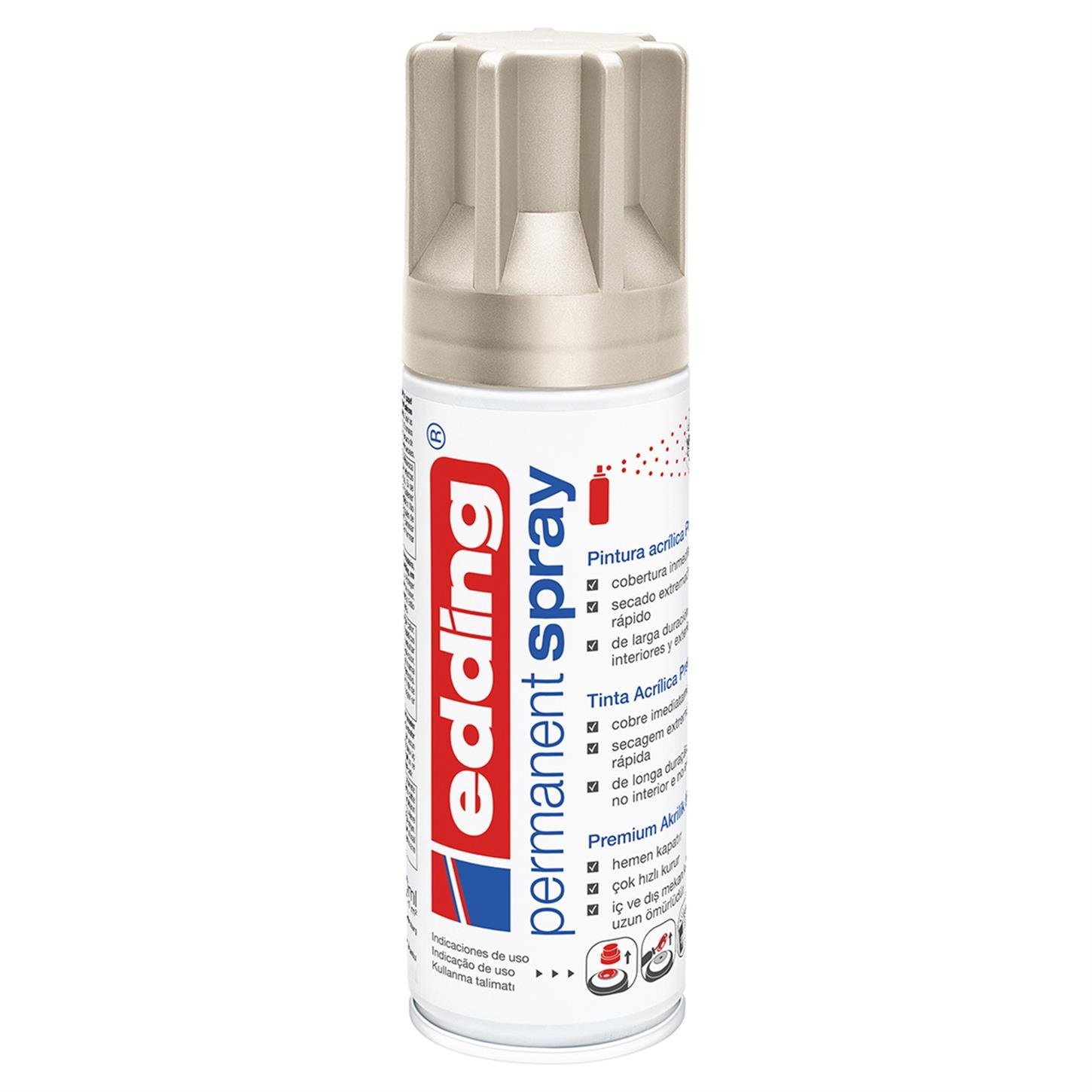 Edding 5200 Permanent Sprey Premium Akrilik Boya (200 ml) Şampanya