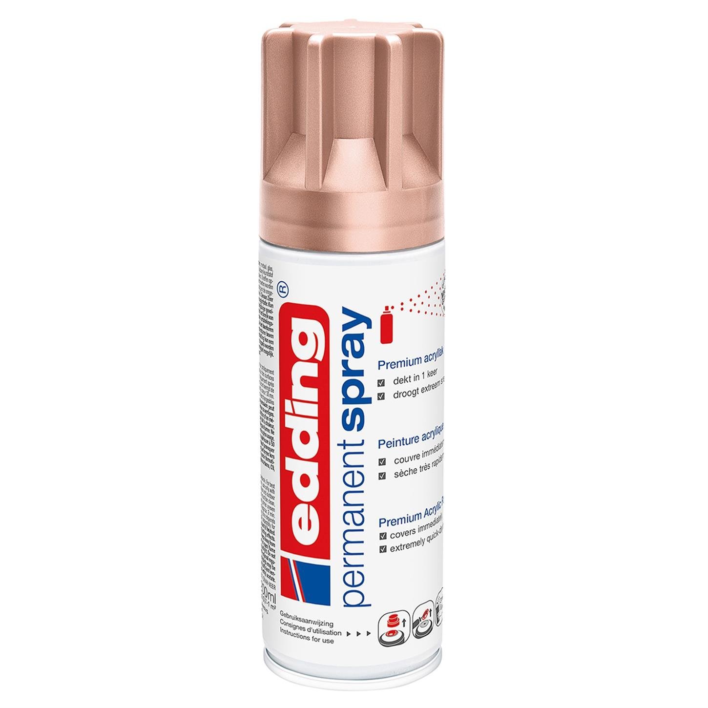 Edding 5200 Permanent Sprey Premium Akrilik Boya (200 ml) Rose Gold