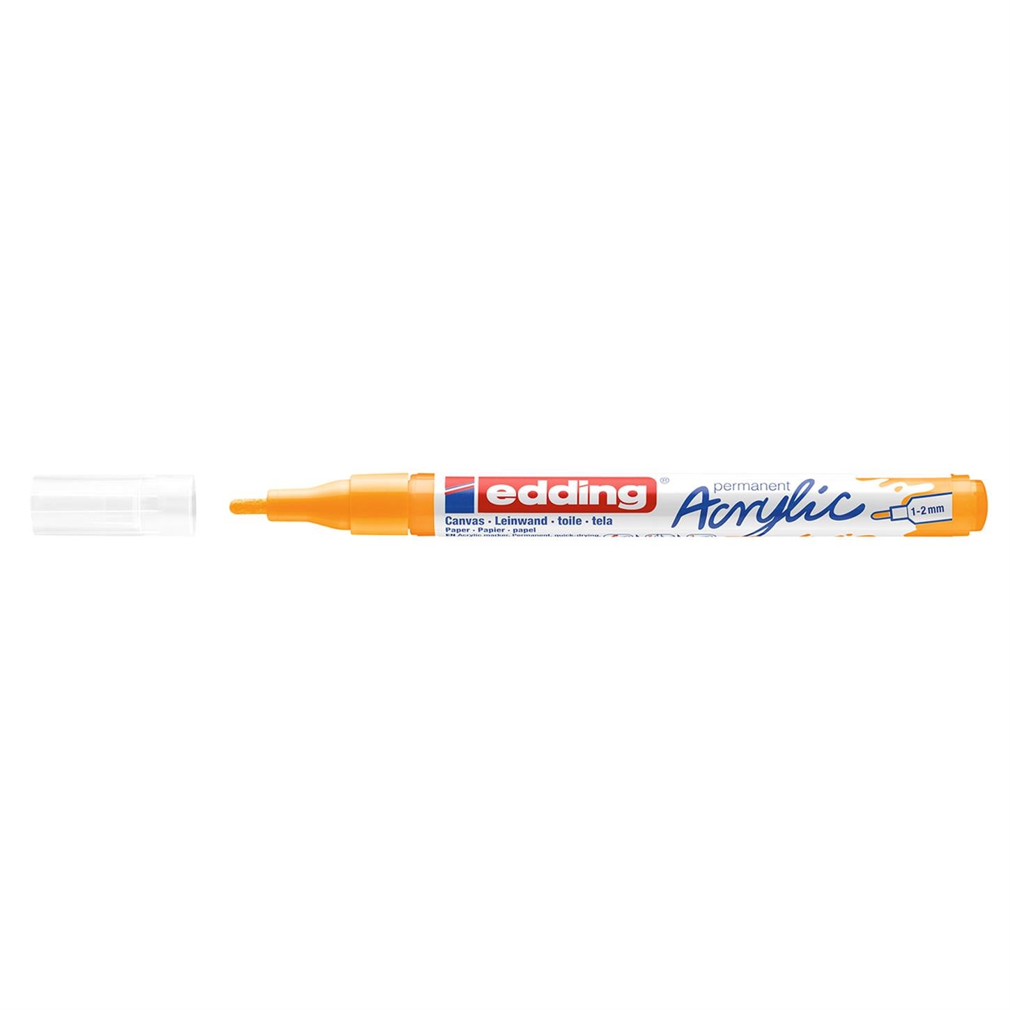 Edding 5300 İnce Uçlu Akrilik Markör Yuvarlak Uç  1-2 mm Güneş Sarısı Mat
