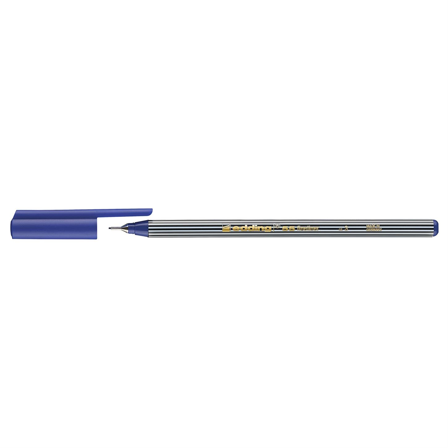 Edding 55 İnce Uc¸lu Kalem Plastik Uç 0.3 mm  Mavi