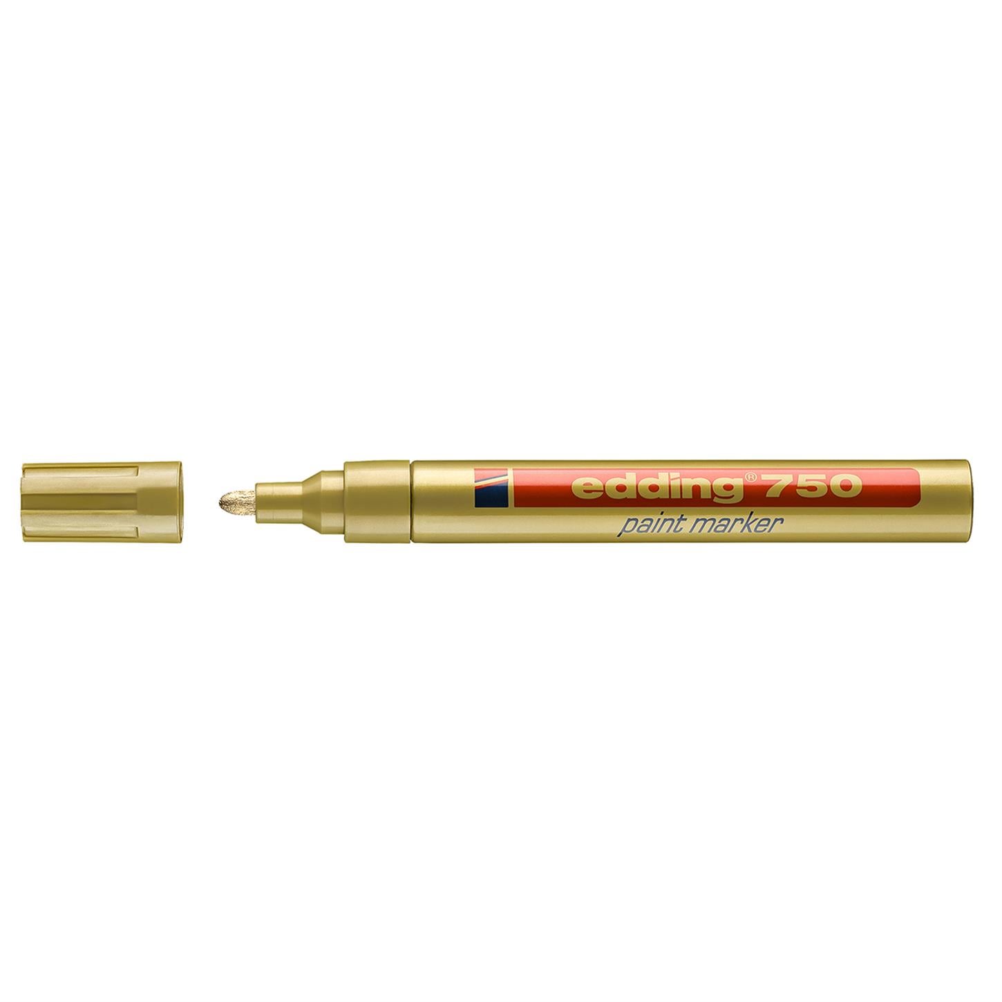 Edding 750 Tam Örtücü Boya Kalemi Yuvarlak Uç  2-4 mm Altın