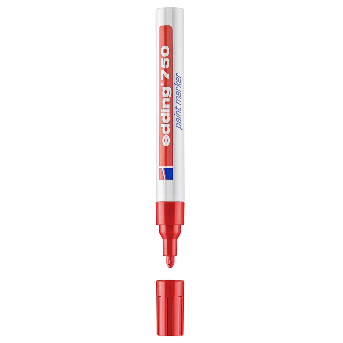 Edding 750 Tam Örtücü Boya Kalemi Yuvarlak Uç  2-4 mm Kırmızı